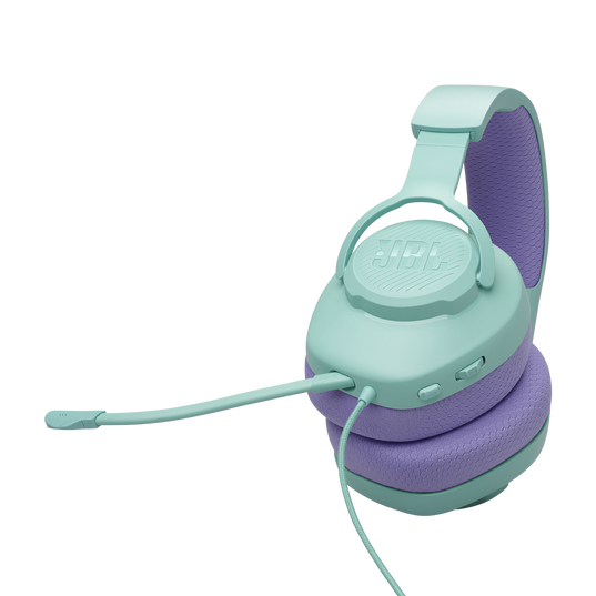 JBL Quantum 100M2 - Cyan - Wired over-ear gaming headset with detachable mic and mute option - Detailshot 5